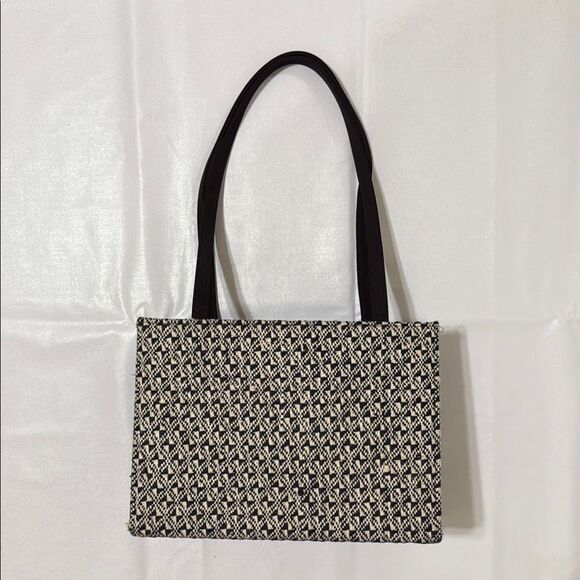 Chic blue and White Geometric Tote Bag Made in Korea - Picture 1 of 11